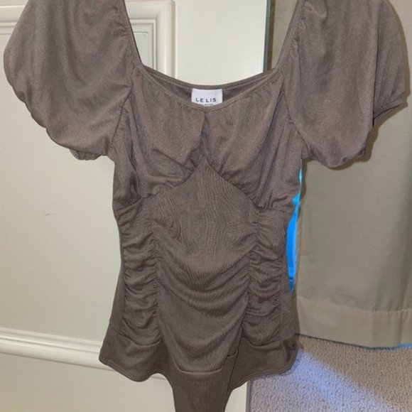 Le Lis Puff Sleeve Ruched Bodysuit - Picture 5 of 5